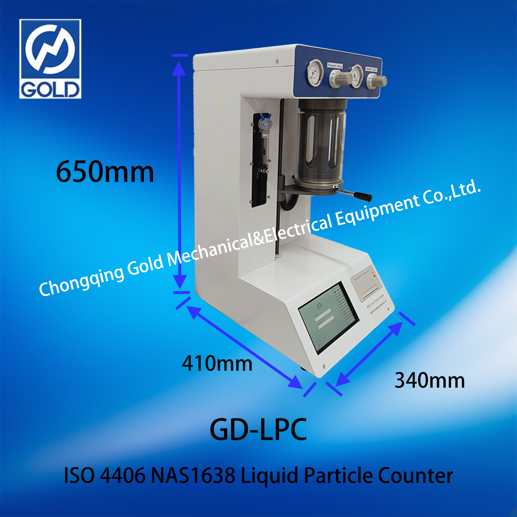 GD-LPC ISO 4406 NAS1638 Contador de partículas líquidas