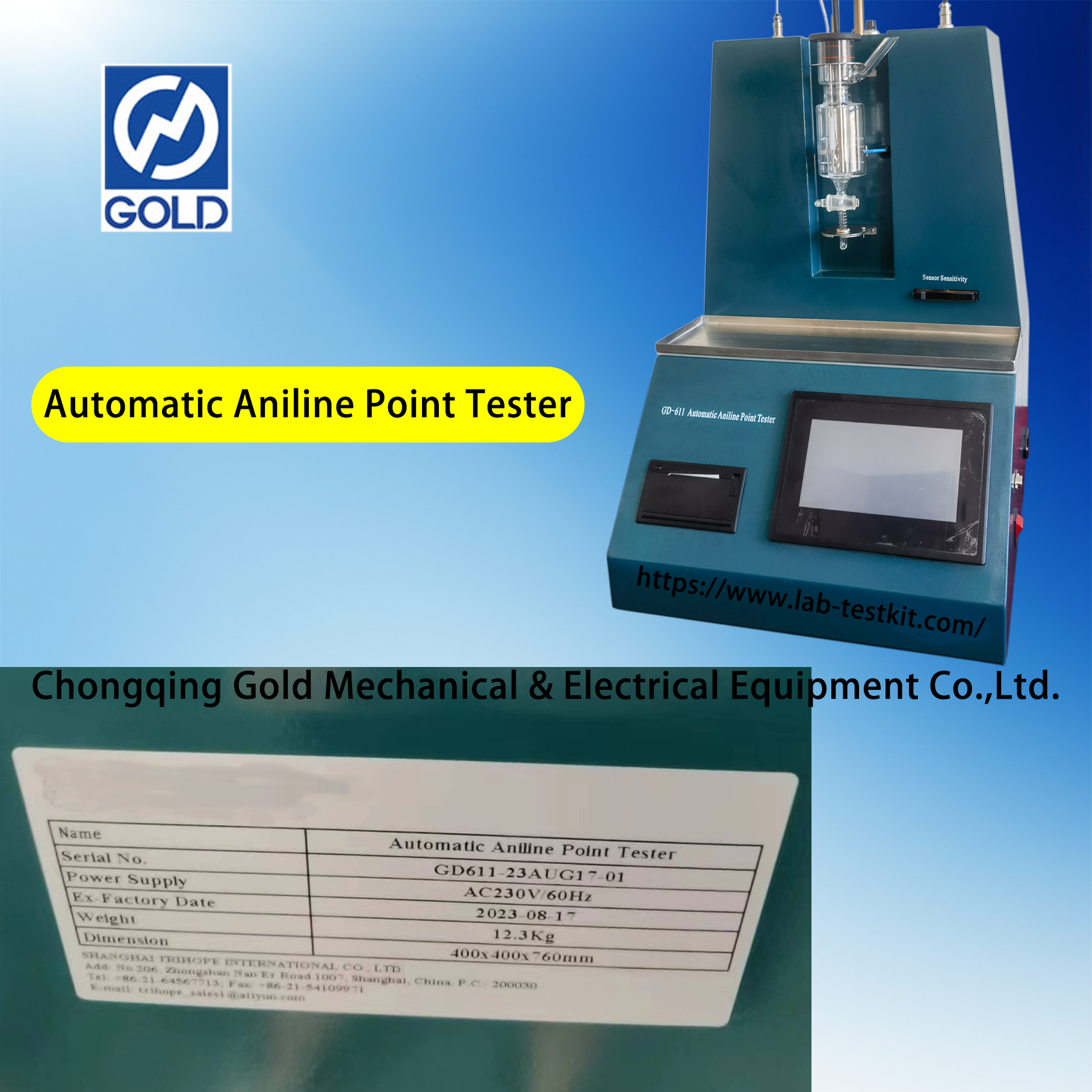 Probador automático de Aniline Point-3