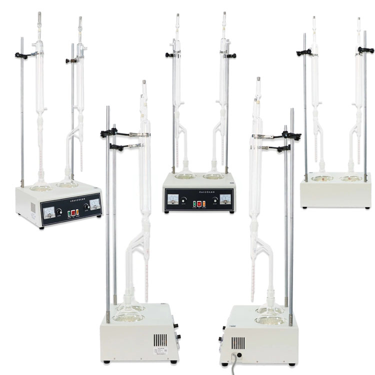 Contenido de agua en petr&oacute;leo crudo por destilaci&oacute;n