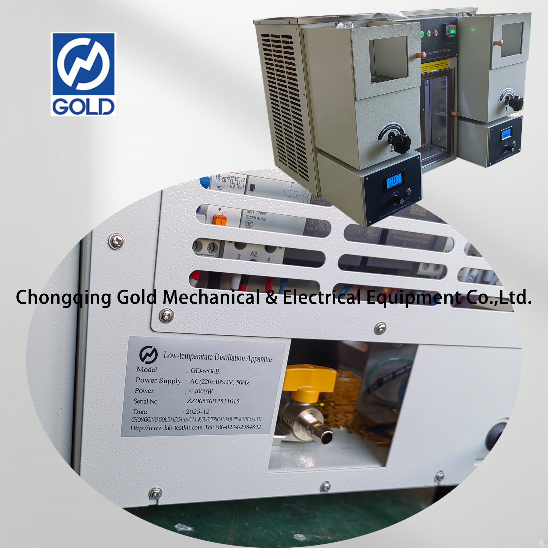 Probador de destilación de tubo dual de baja temperatura ASTM D86