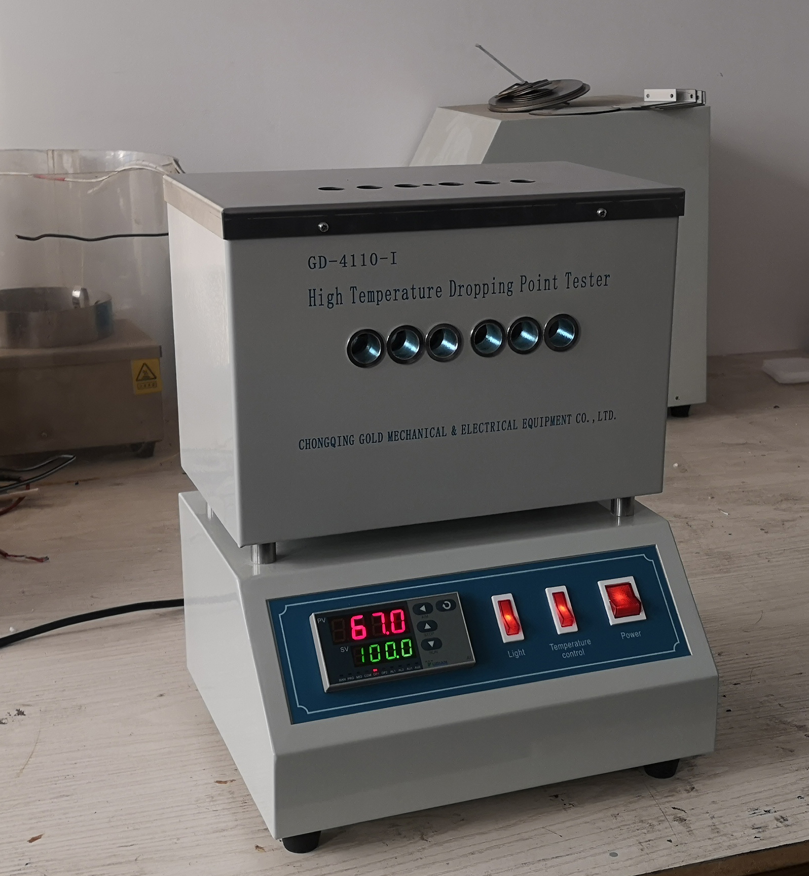 Aparato de punto de ca&iacute;da de alta temperatura