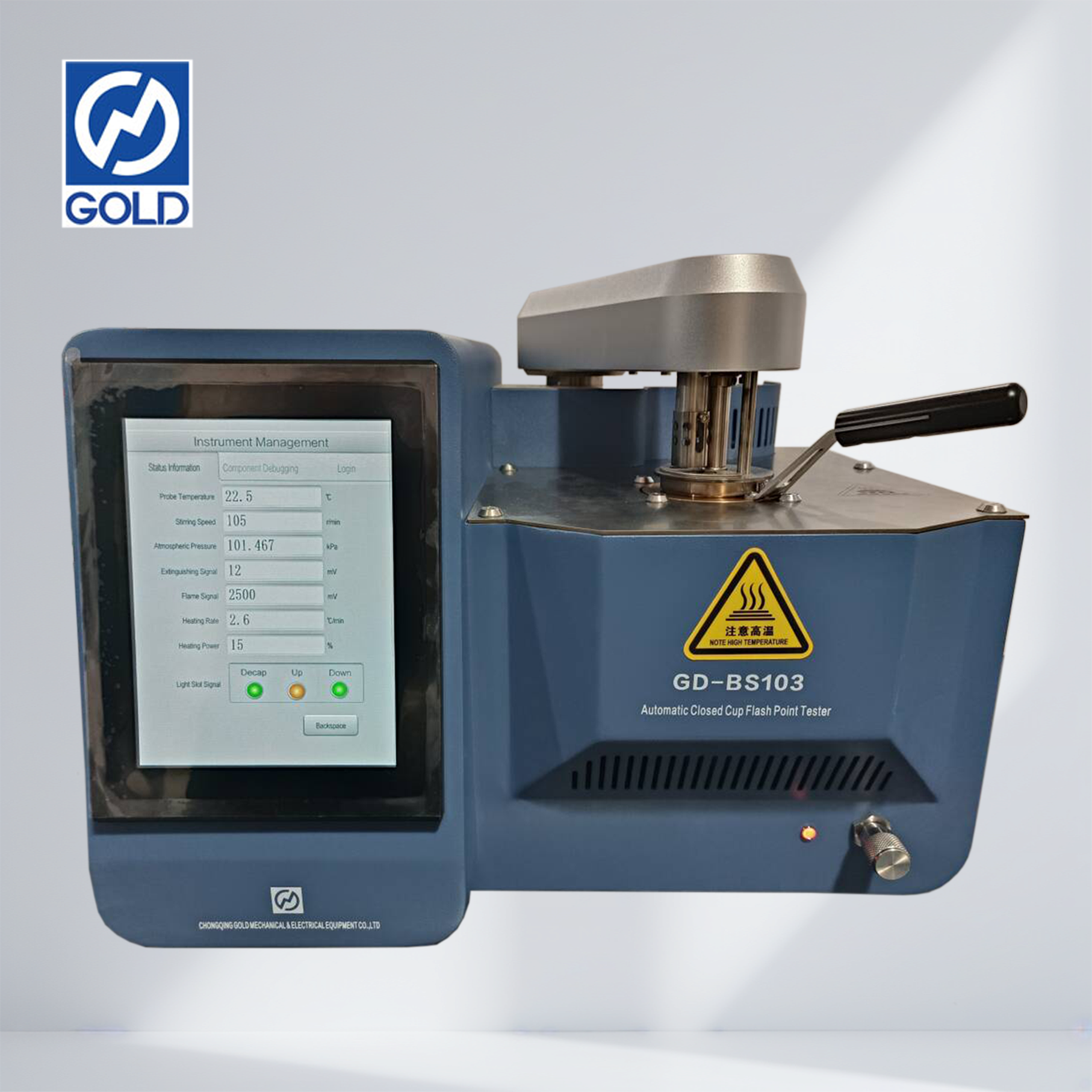 Probador de punto de inflamaci&oacute;n de copa cerrada+-