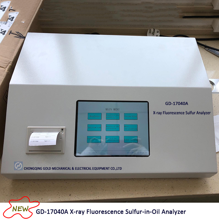 0.0017% ~ 5% Sulfur de fluorescencia de rayos X automáticos en analizador de aceite para análisis de combustible