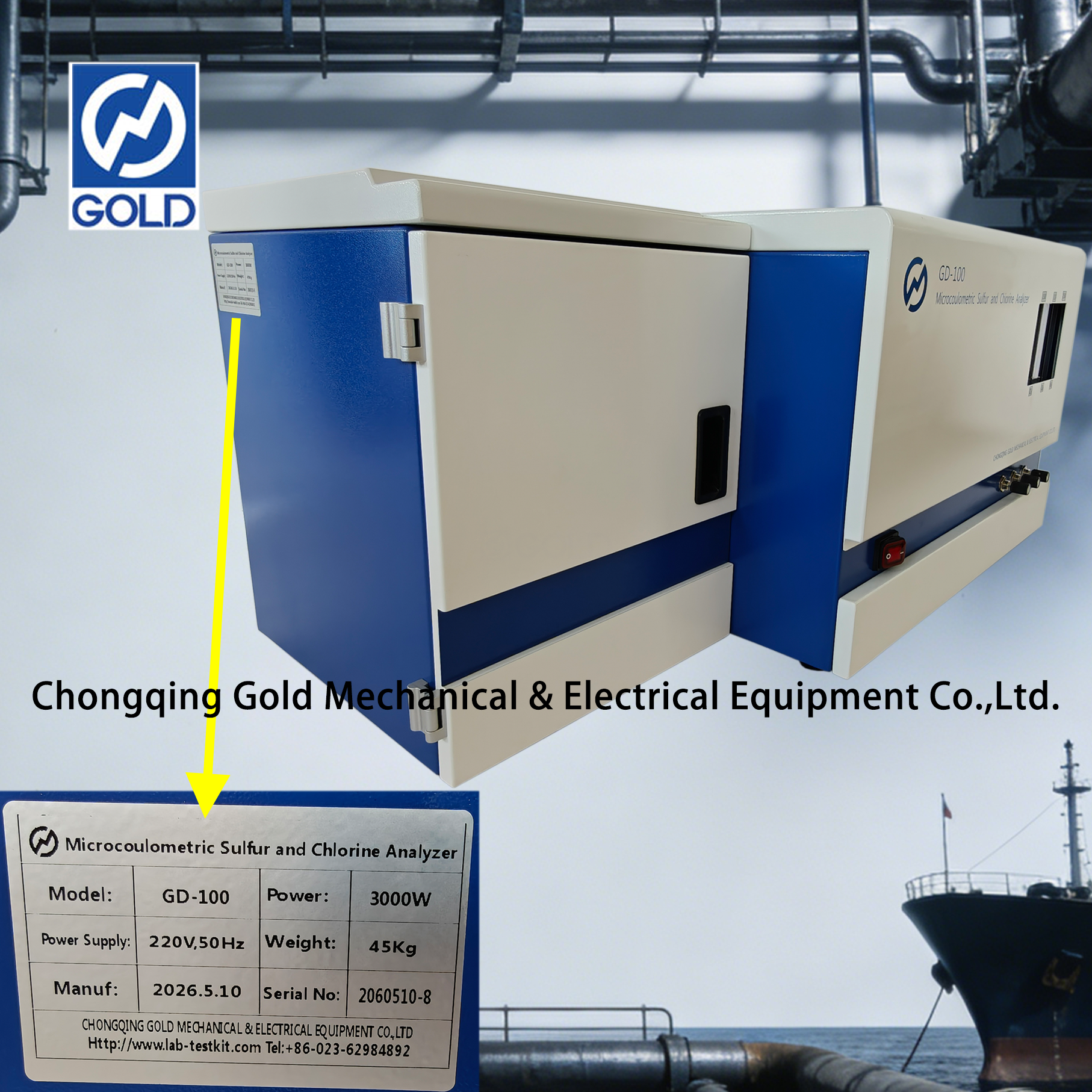 Analizador microcoulométrico de azufre y cloro ASTM D3120